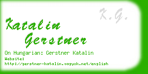 katalin gerstner business card